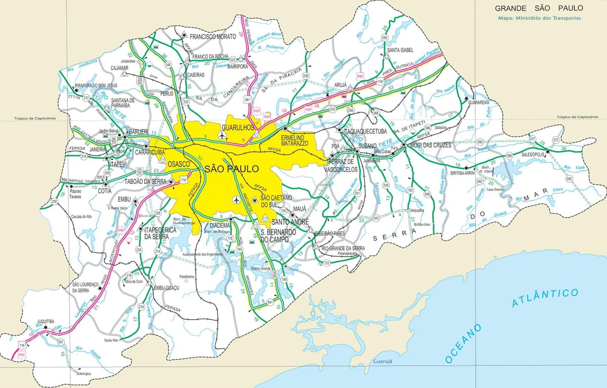 maps of São Paulo