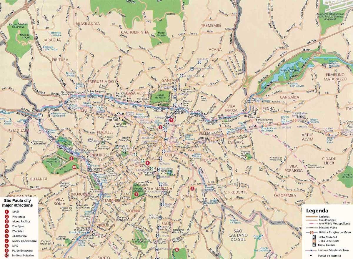 São Paulo ბაღი რუკა