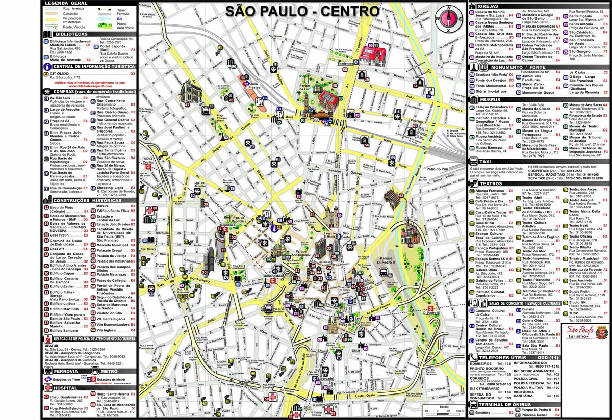 რუკა Sao Paulo ცენტრში