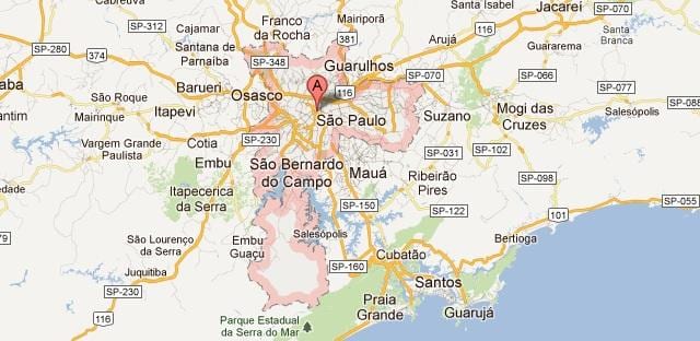 google map-Sao Paulo