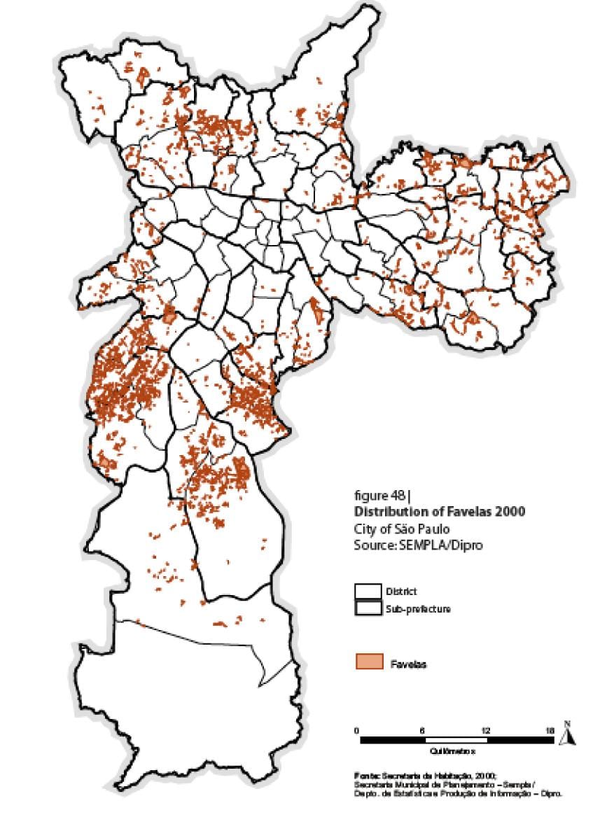 რუკა Sao Paulo slums