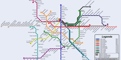 São Paulo ტრამვაის რუკა