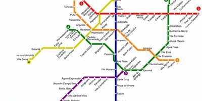 რუკა Sao Paulo tube